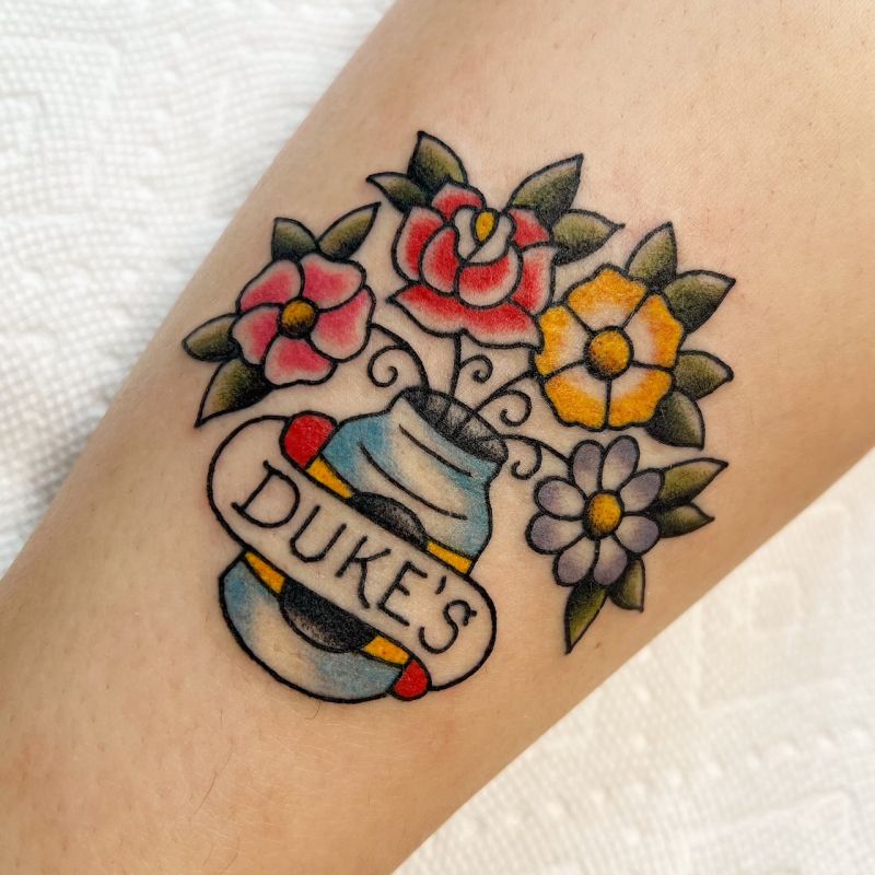 Duke's is more than just mayonnaise. It can also be a free tattoo