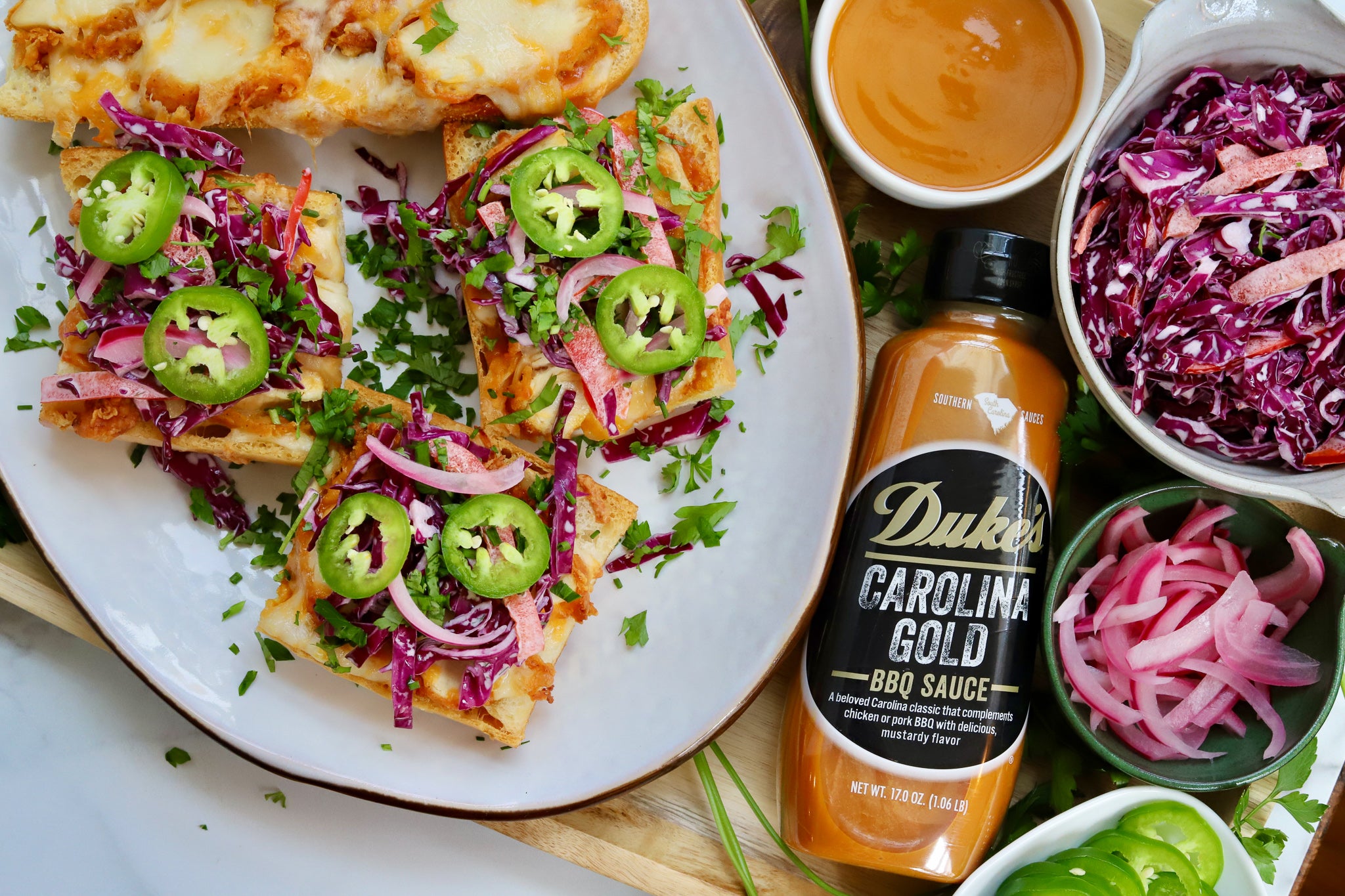 Fried Chicken French Bread Pizza – Duke's Mayo