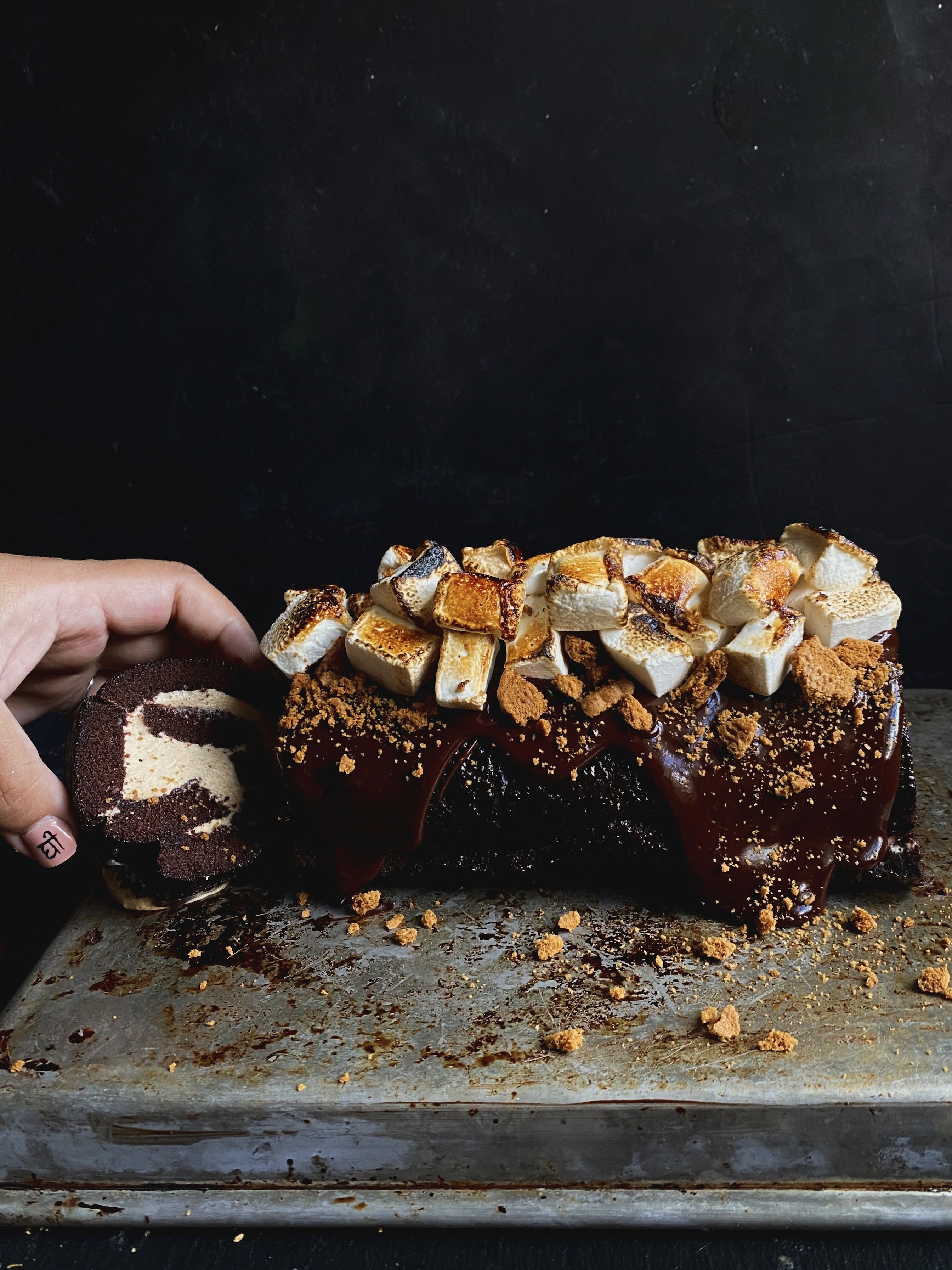 Chocolate Cookie Butter Roll Cake – Duke's Mayo