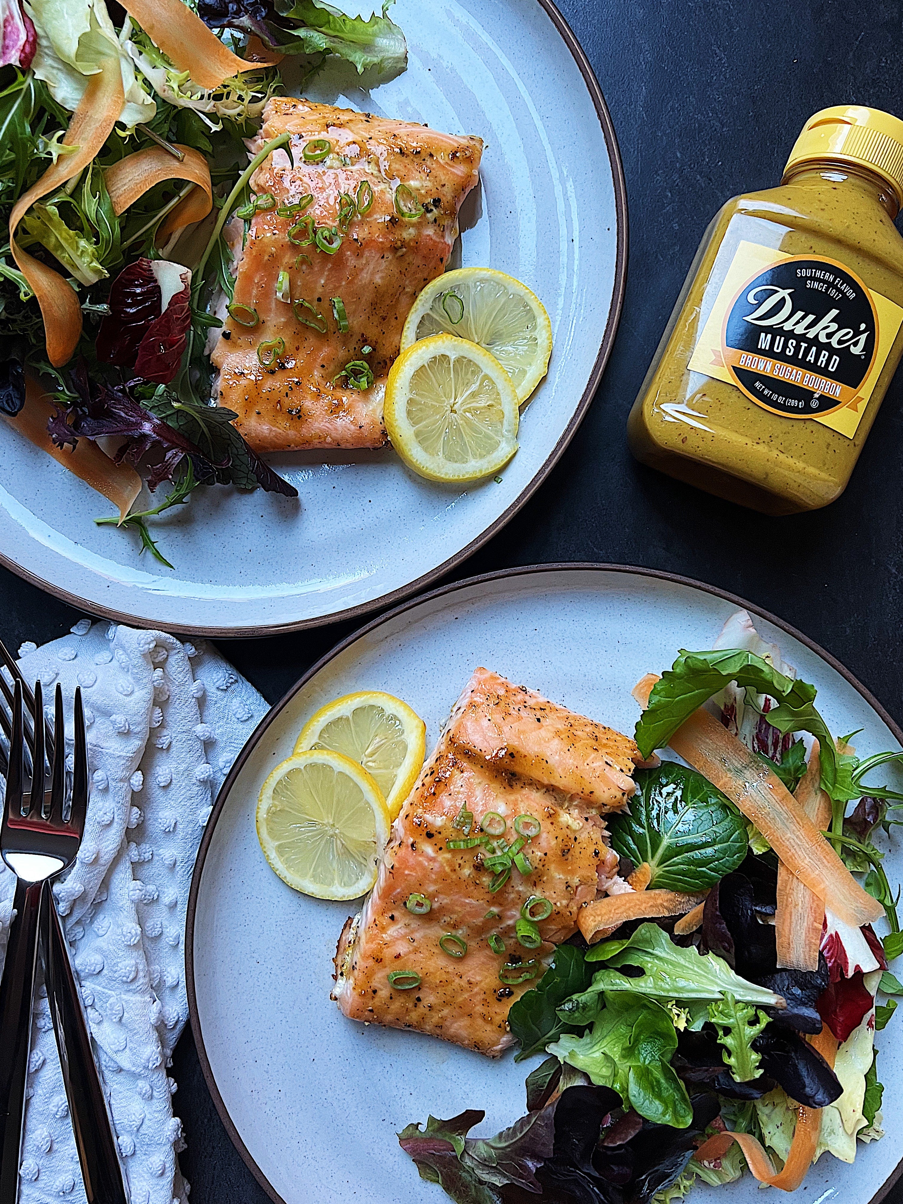 salmon with italian dressing and brown sugar Oven Roasted Bourbon Brown Sugar Glazed Salmon