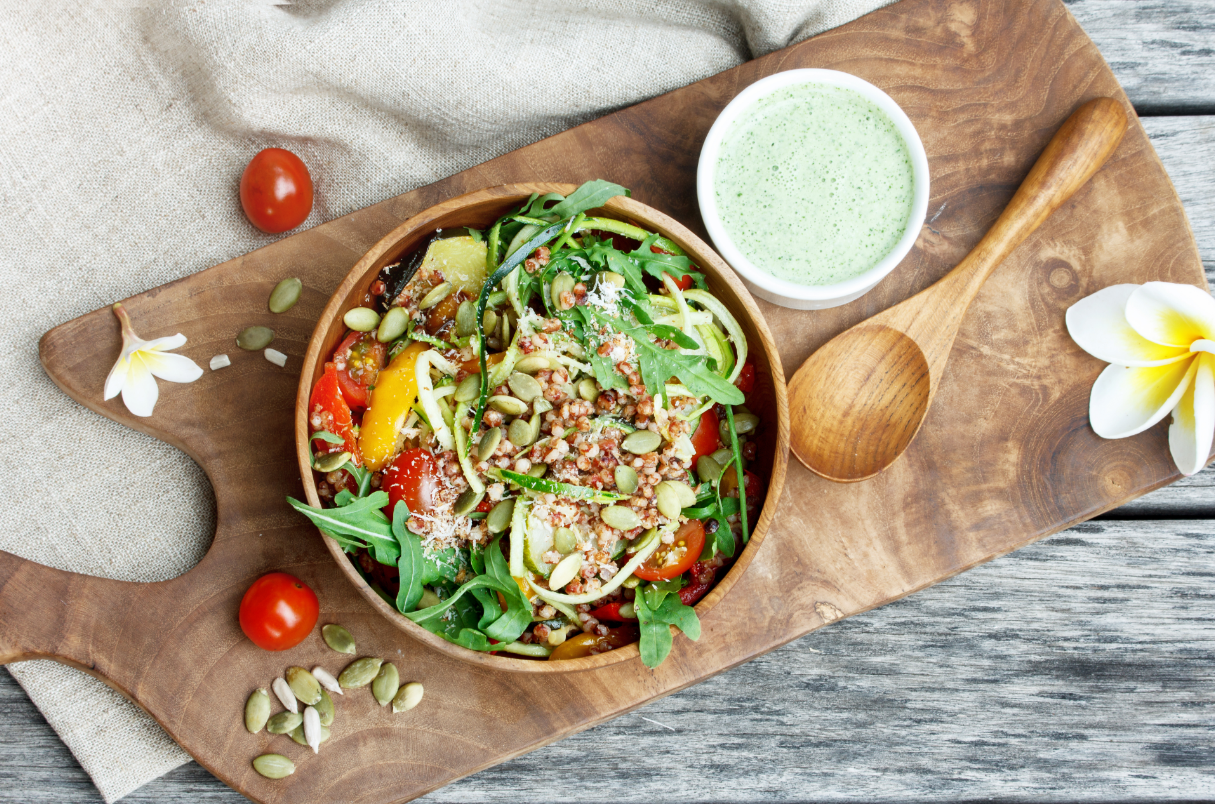 Garden Harvest Salad with Green Goddess Dressing – Duke's Mayo