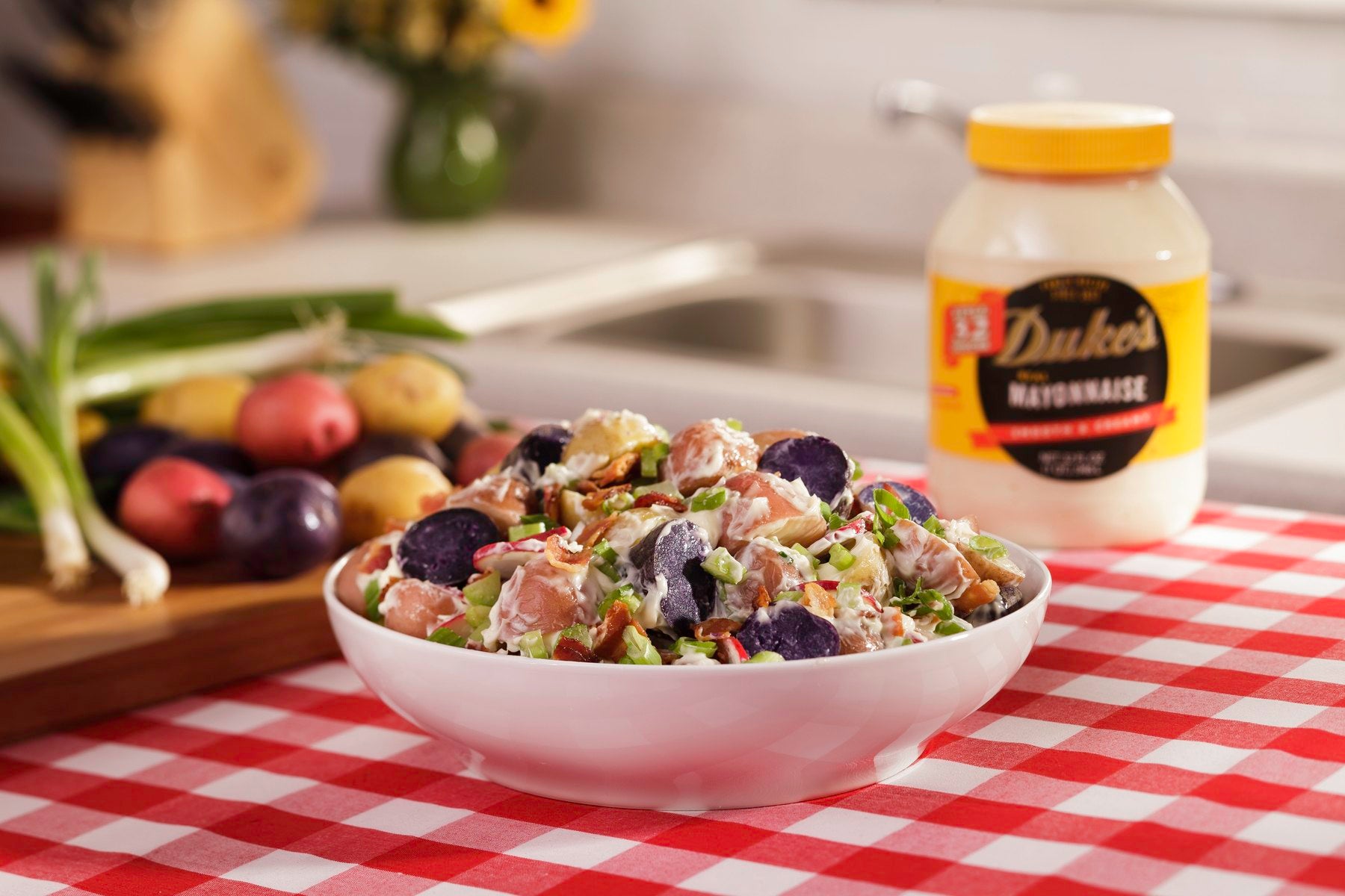 Jason Alley's Red,White, and Blue Potato Salad – Duke's Mayo
