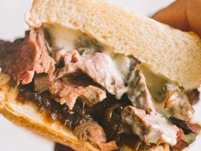 French Dip Sandwich with Spicy Horseradish Mayo