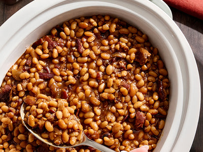 Hickory Bourbon BBQ Slow Cooker Baked Beans